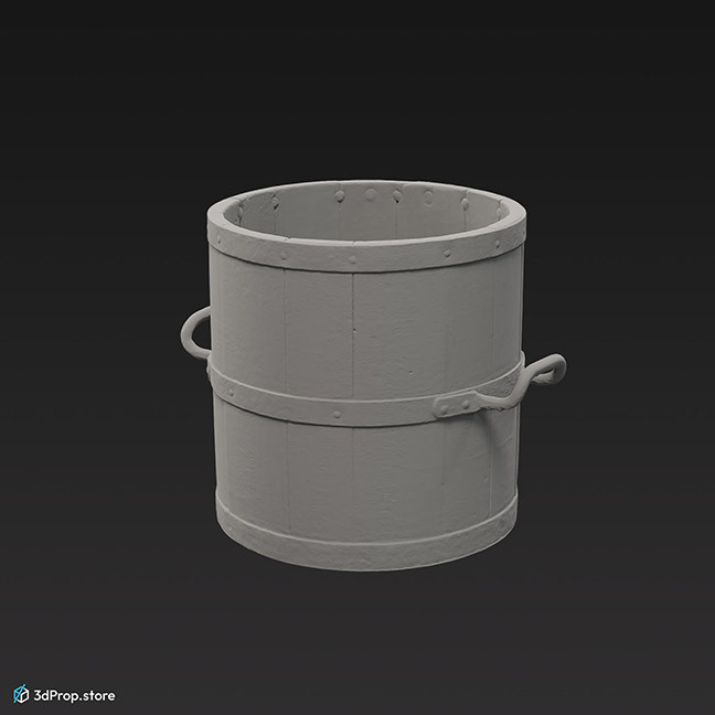 3D scan of a wooden bucket from the 1900s