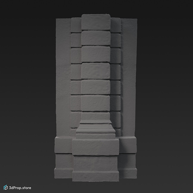 A photogrammetry recorded 3D model of a pilaster.
