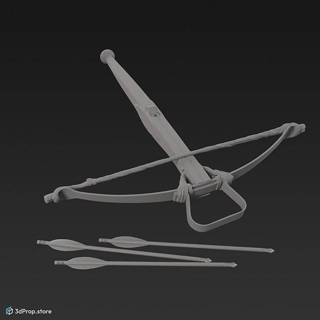 This is a 3d model (3d scanned) of a crossbow from the 1200s.