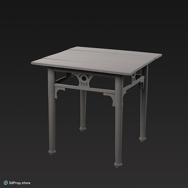 3D scan of a wooden table from the 1900