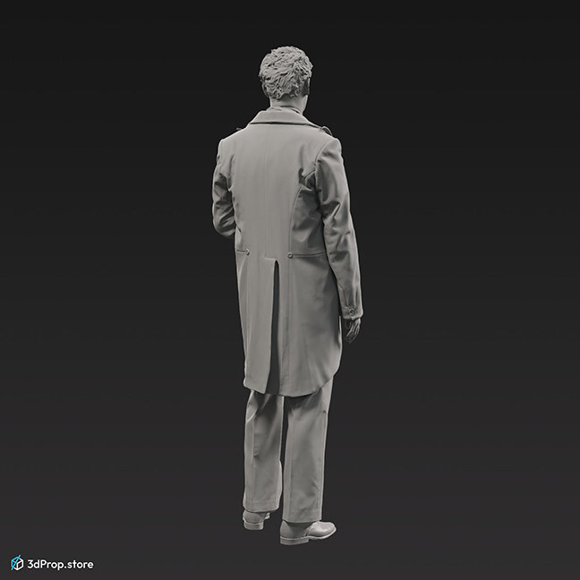 3D scan of a waiter from the early 1900s.