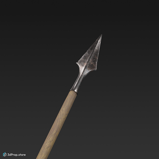 This is an original 3D model of a medieval spear.