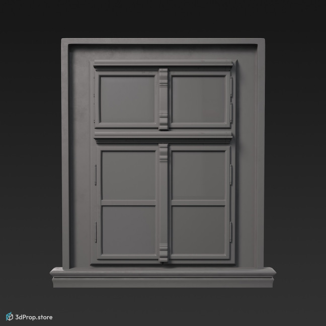 3d model of a simple window from the 1890s Europe