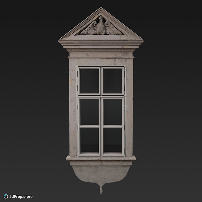 3d model of a window from the 1890s Europe