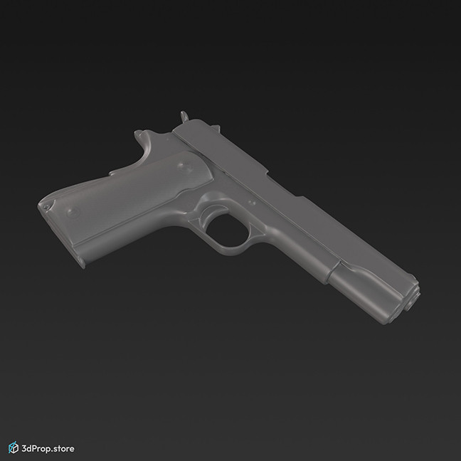 This is a 3d scanned model of a handgun