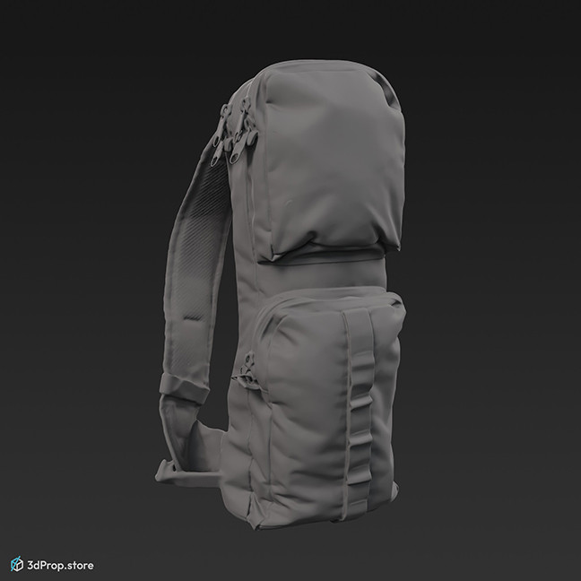 This is a 3d scanned model of a backpack