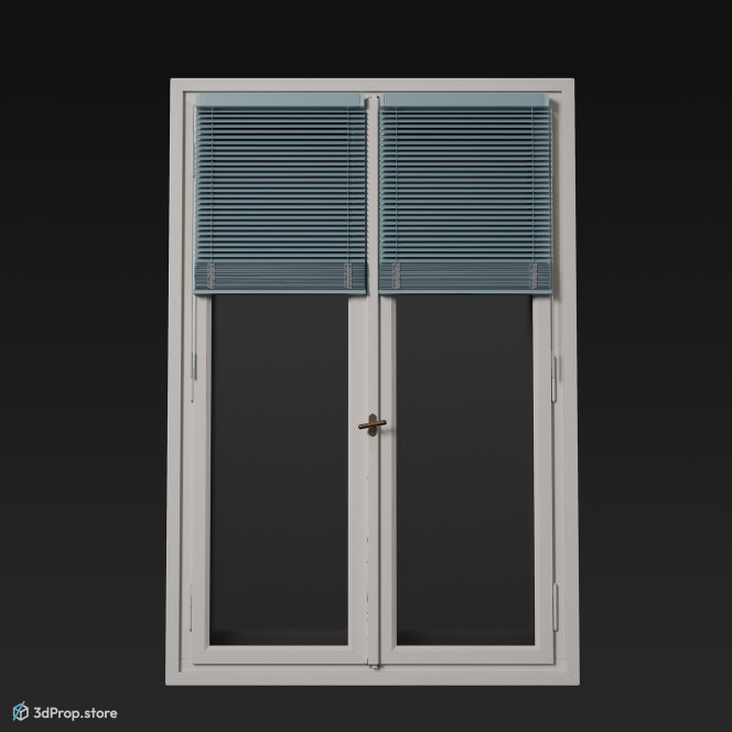 3D model of a window with blinds from 1960, USA.