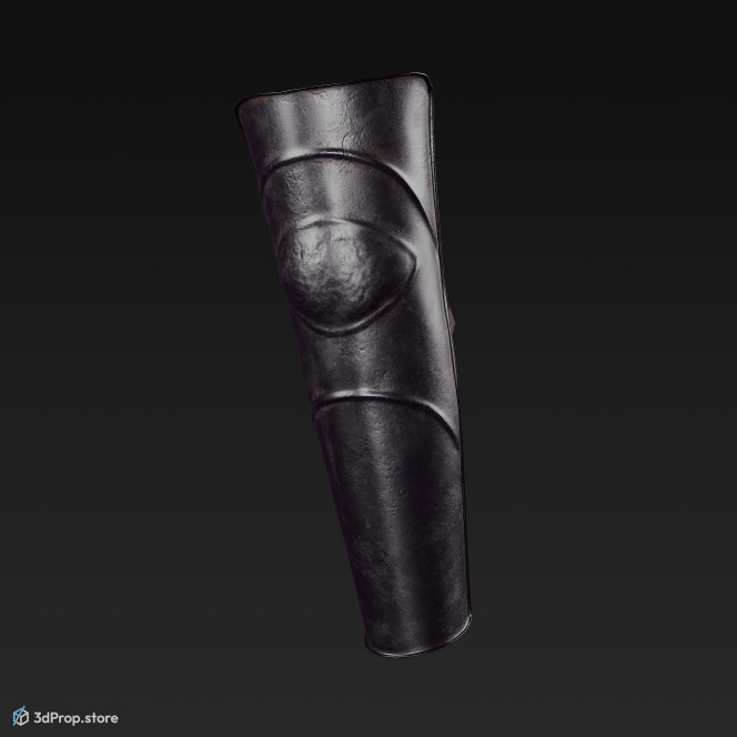 3D scan of tall greaves that were typically worn by Thraex gladiators in the Roman Empire.