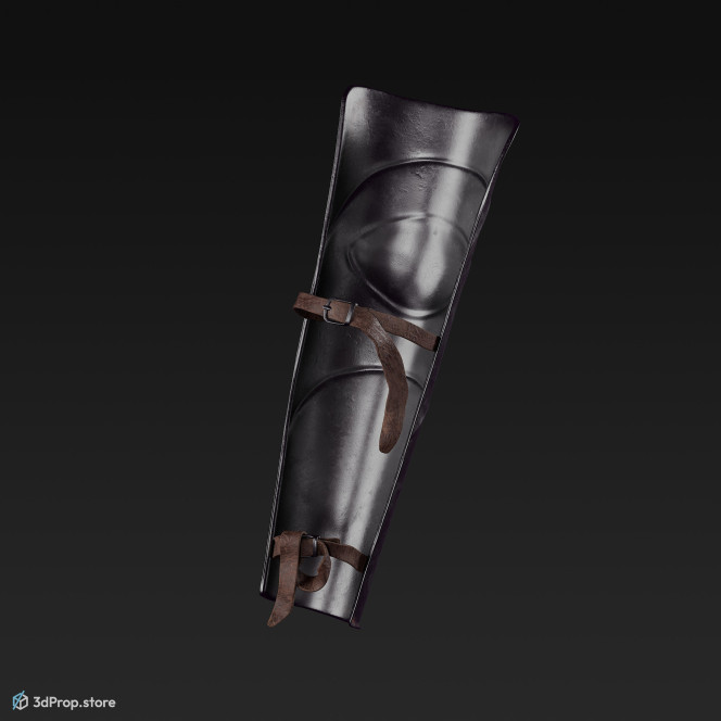 3D scan of tall greaves that were typically worn by Thraex gladiators in the Roman Empire.