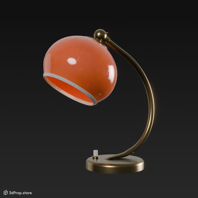 3D model of a table lamp from 1960, USA.