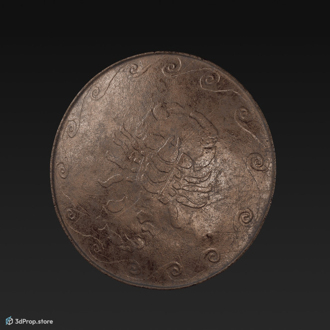 3D scan of a bronze shield of a gladiator from the Roman Empire.