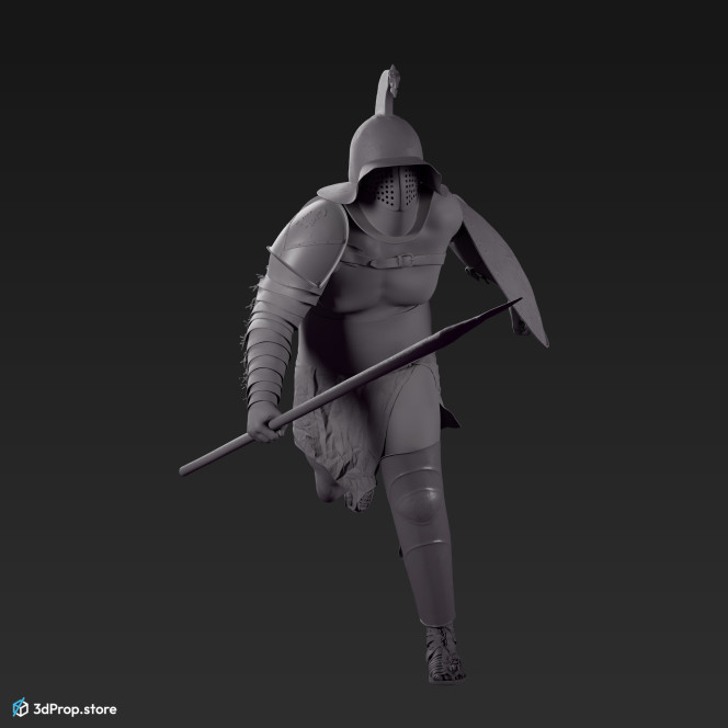 3D scan of a gladiator man from AD 30, Ancient Roman Empire.