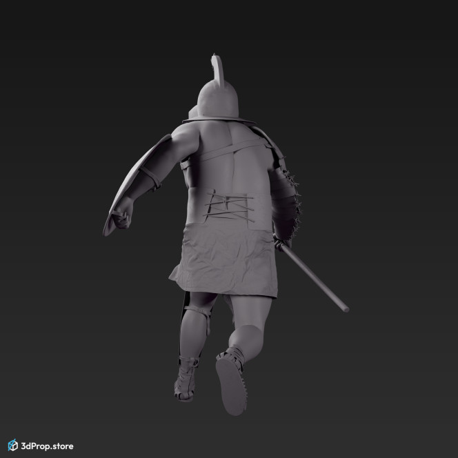 3D scan of a gladiator man from AD 30, Ancient Roman Empire.