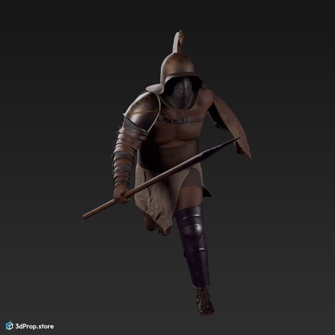 3D scan of a gladiator man from AD 30, Ancient Roman Empire.
