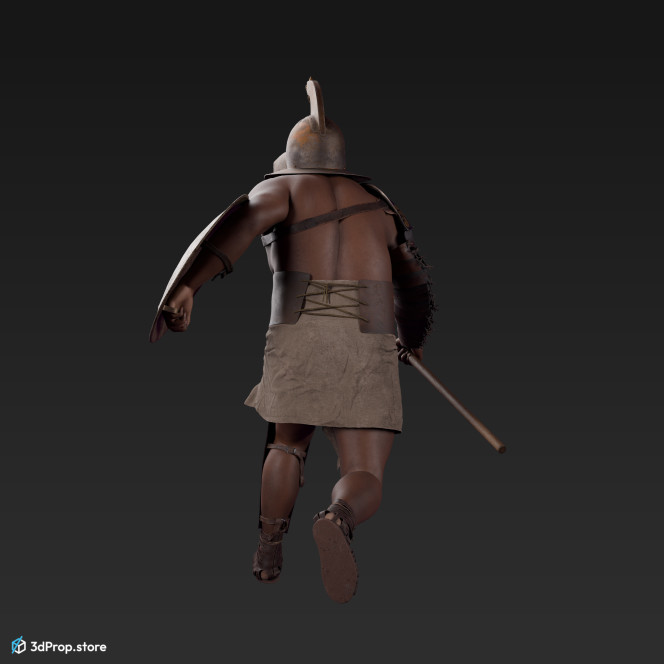 3D scan of a gladiator man from AD 30, Ancient Roman Empire.