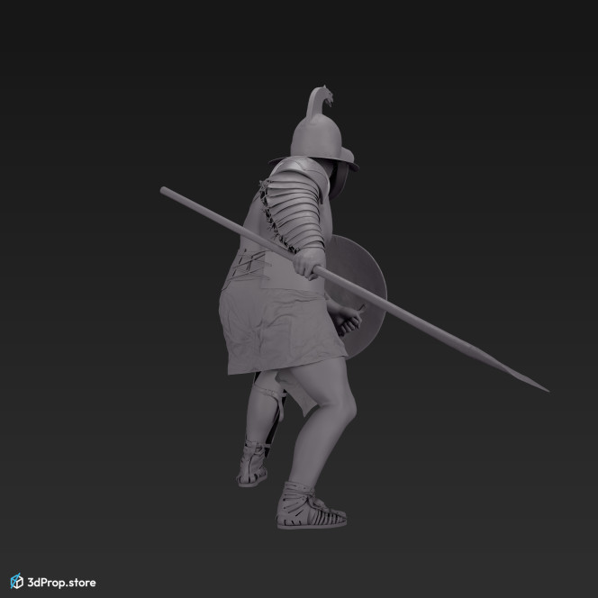 3D scan of a gladiator man from AD 30, Ancient Roman Empire.
