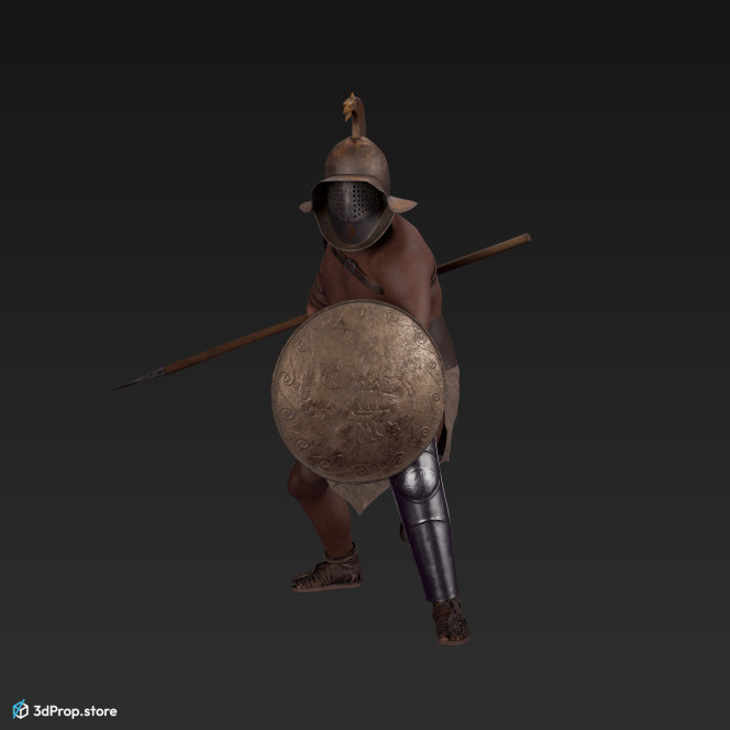3D scan of a gladiator man from AD 30, Ancient Roman Empire.