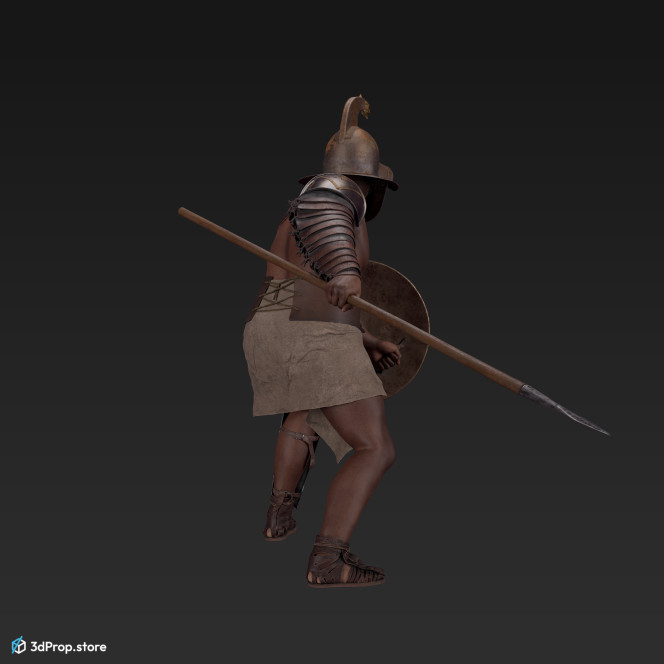 3D scan of a gladiator man from AD 30, Ancient Roman Empire.