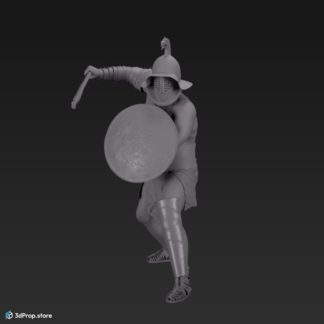3D scan of a gladiator man from AD 30, Ancient Roman Empire.