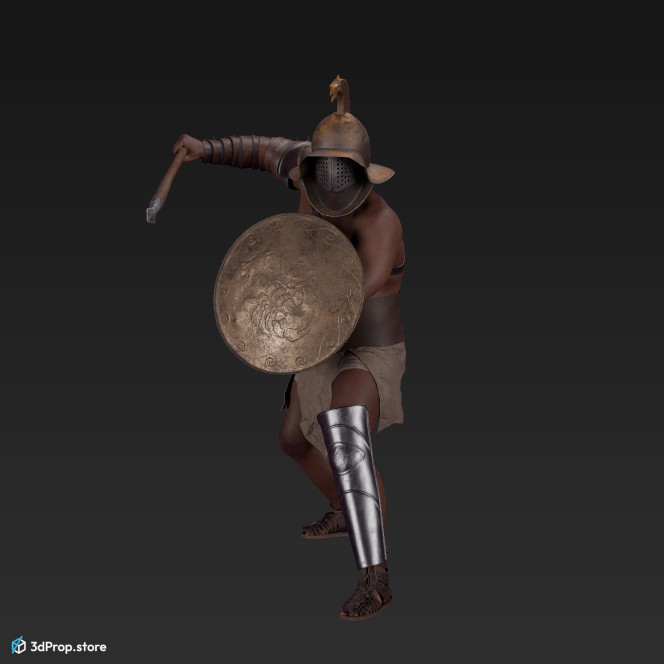 3D scan of a gladiator man from AD 30, Ancient Roman Empire.