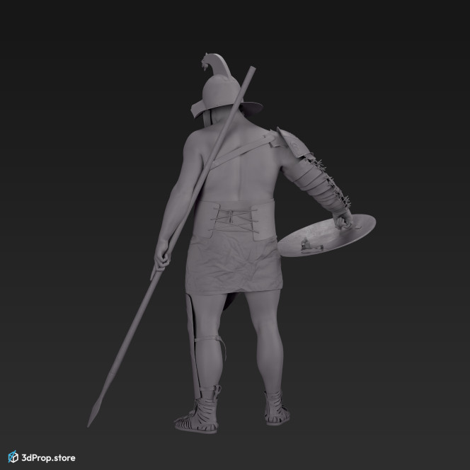 3D scan of a gladiator man from AD 30, Ancient Roman Empire.