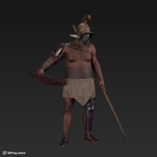 3D scan of a gladiator man from AD 30, Ancient Roman Empire.