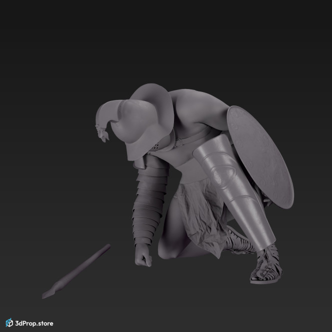 3D scan of a gladiator man from AD 30, Ancient Roman Empire.