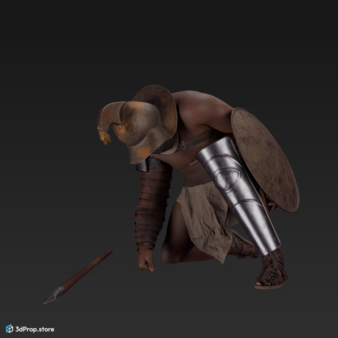 3D scan of a gladiator man from AD 30, Ancient Roman Empire.