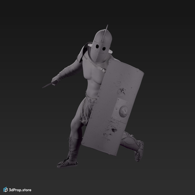 3d model of a Secutor gladiator from 30AD, Ancient Roman Empire