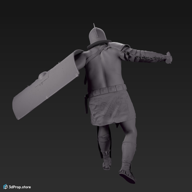 3d model of a Secutor gladiator from 30AD, Ancient Roman Empire