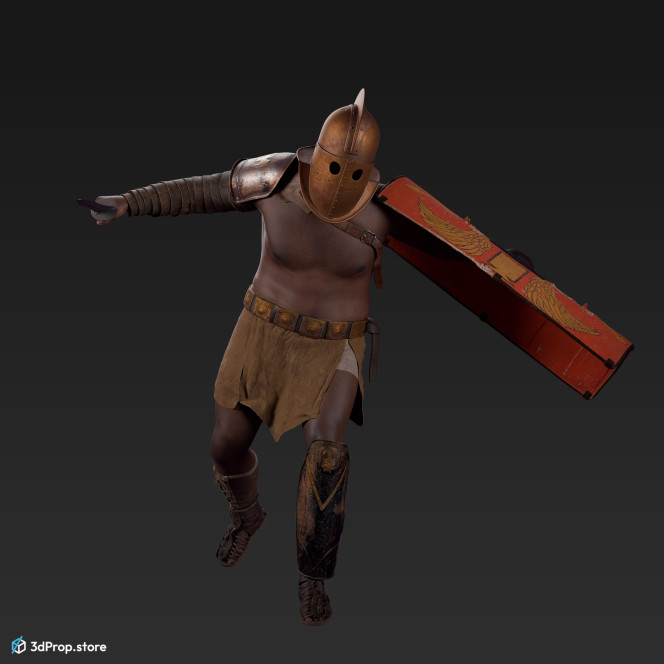 3d model of a Secutor gladiator from 30AD, Ancient Roman Empire