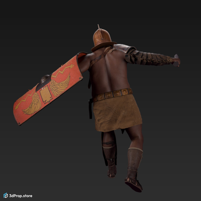 3d model of a Secutor gladiator from 30AD, Ancient Roman Empire