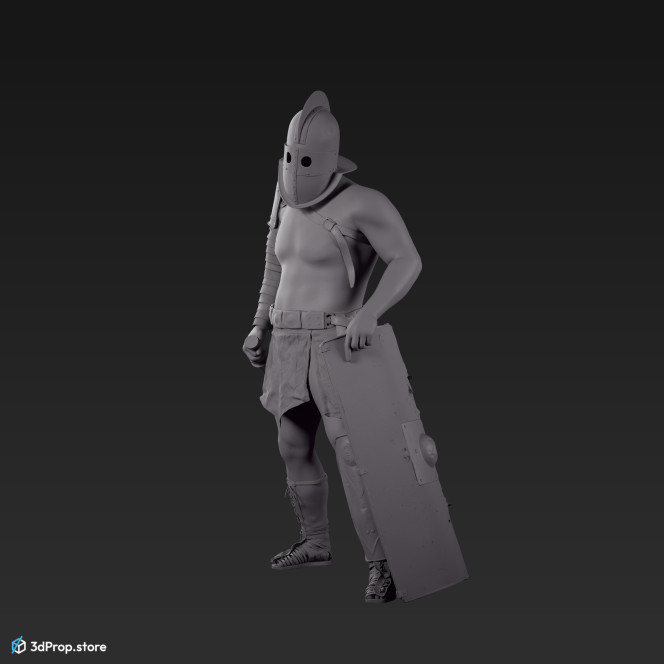3d model of a Secutor gladiator from 30AD, Ancient Roman Empire