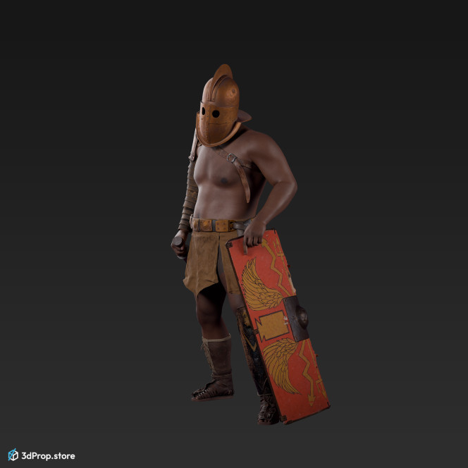 3d model of a Secutor gladiator from 30AD, Ancient Roman Empire