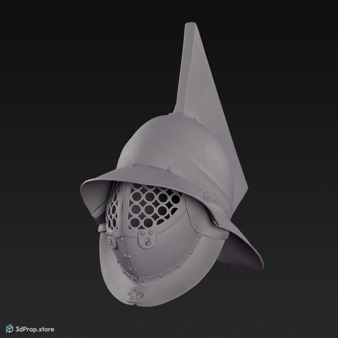 3D scan of a murmillo gladiator's helmet from the Roman Empire.
