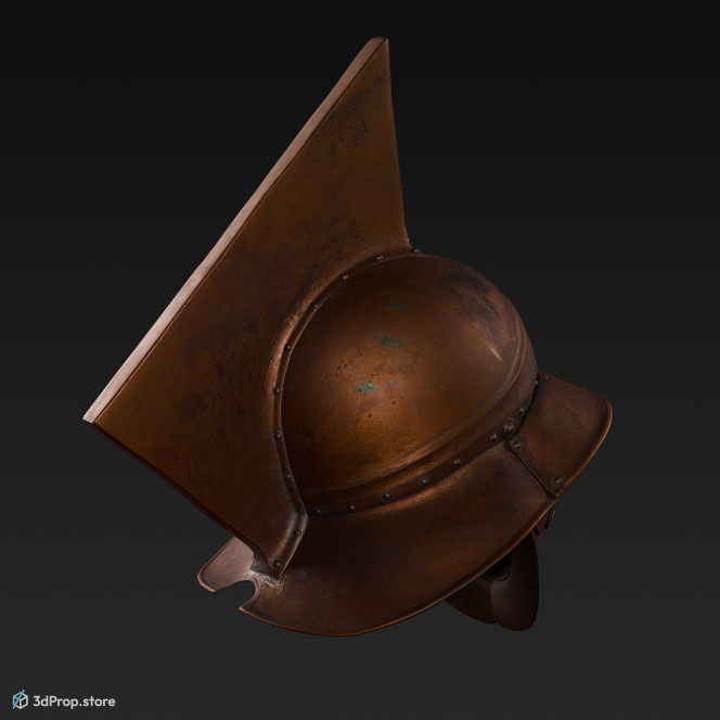 3D scan of a murmillo gladiator's helmet from the Roman Empire.