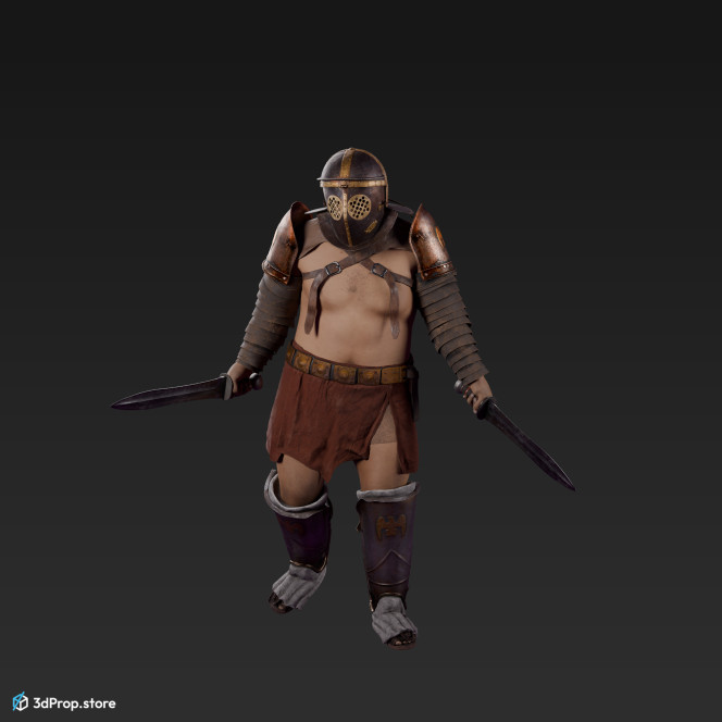 3D model of a Provocator gladiator from the AD30,  Ancient Roman Empire