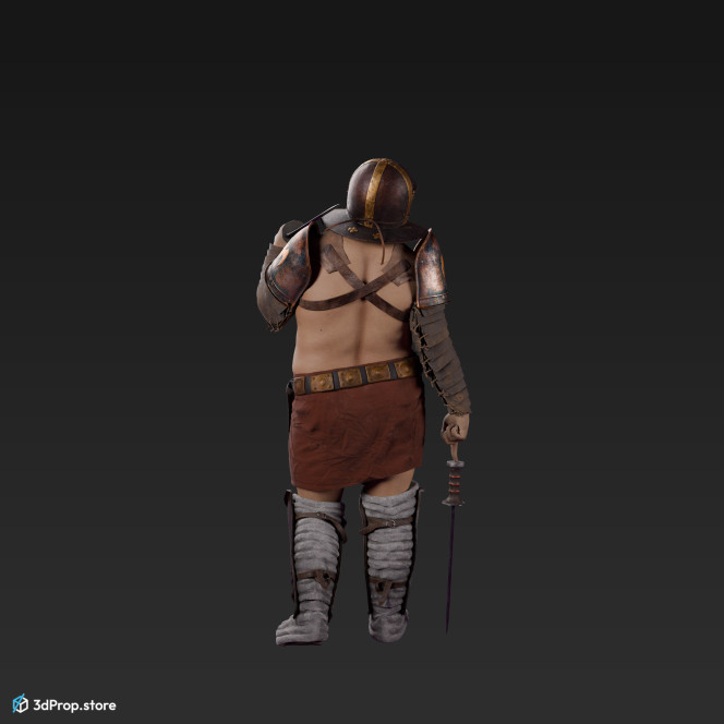 3D model of a Provocator gladiator from the AD30,  Ancient  Roman Empire