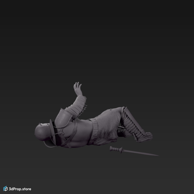 3D model of a Provocator gladiator from the AD30,  Ancient  Roman Empire