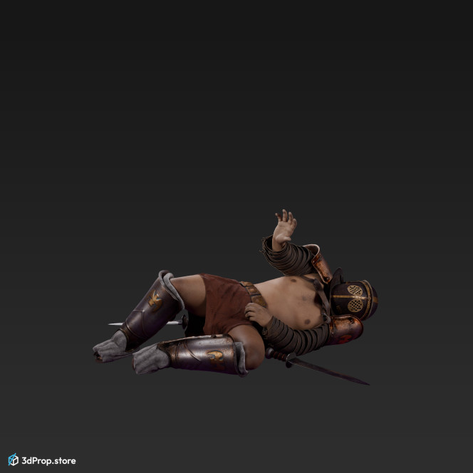 3D model of a Provocator gladiator from the AD30,  Ancient  Roman Empire