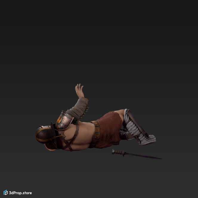 3D model of a Provocator gladiator from the AD30,  Ancient  Roman Empire