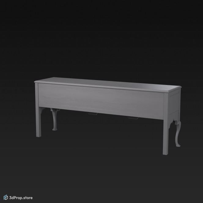 3d model of an oak dresser from the 1800s.