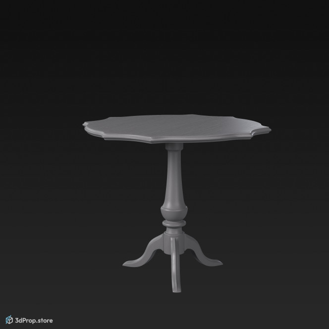 This is a 3D model of a chippendale style mahogany table from 1870.