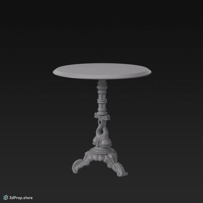 This is an 3D model of a round table from 1950s.