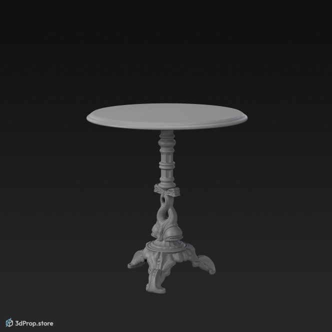 This is an 3D model of a round table from 1950s.