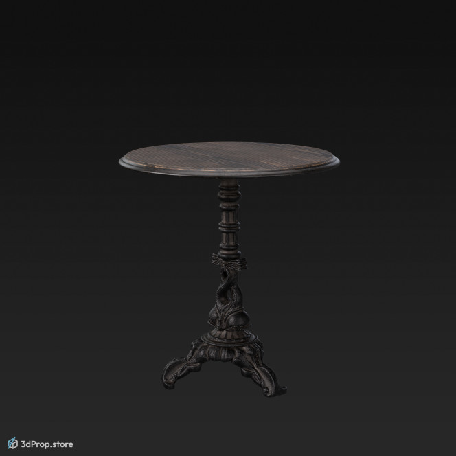 This is an 3D model of a round table from 1950s.