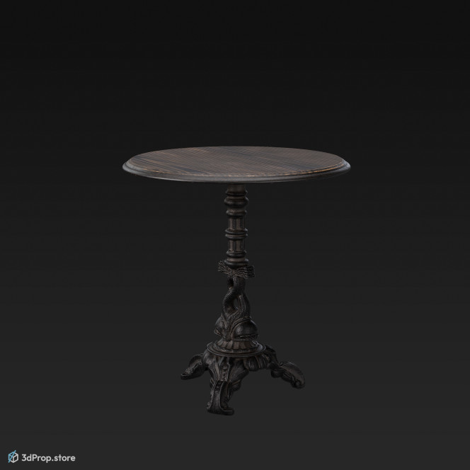 This is an 3D model of a round table from 1950s.