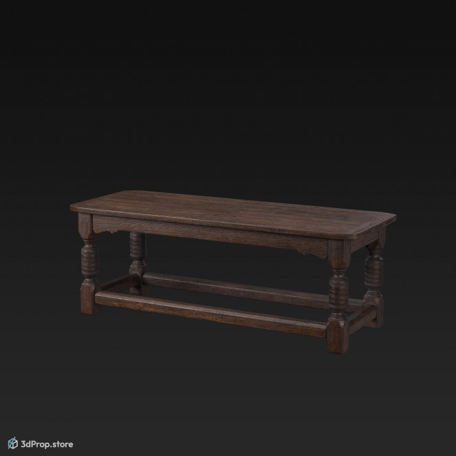 3d model of a reflectory table from the 18th century.