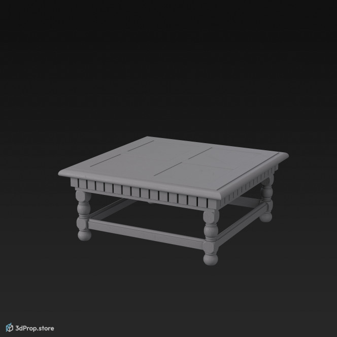 This is a 3D model of a coffee table from 1920s.