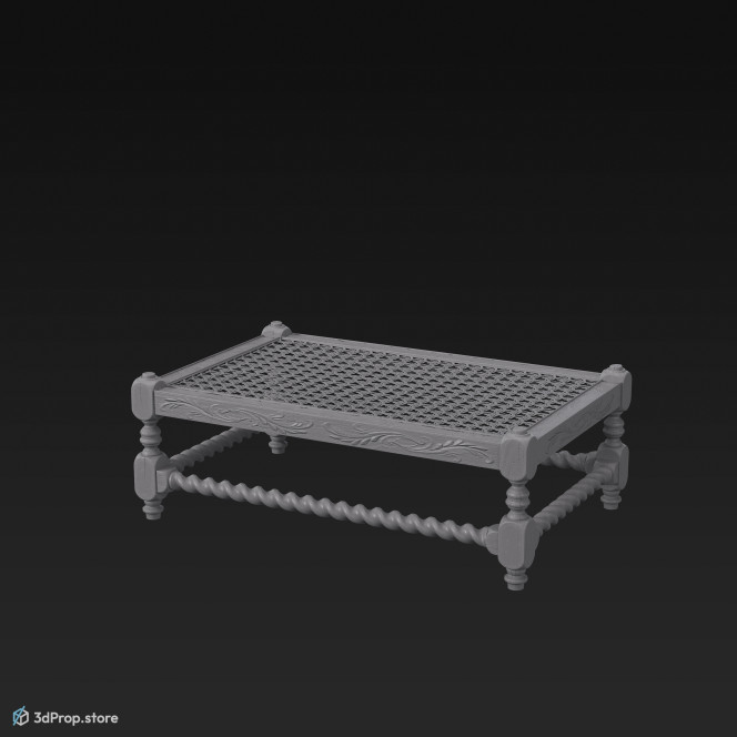 This is a 3D model of a coffee table from the Early 20th Century.